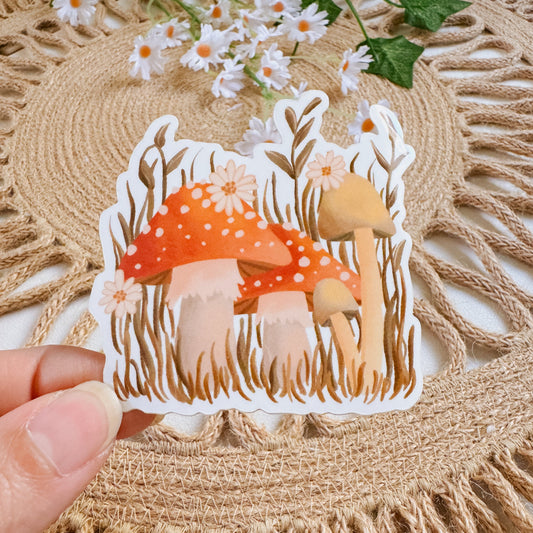 Mushroom Field Sticker