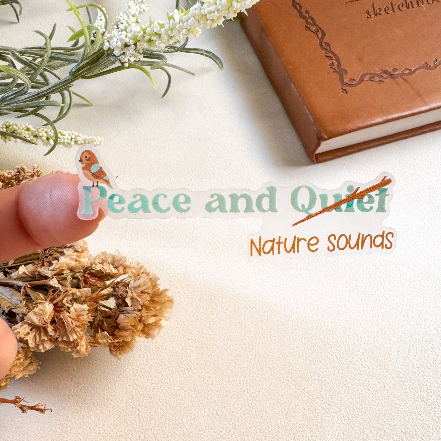 Clear Peace and Nature Sounds Sticker