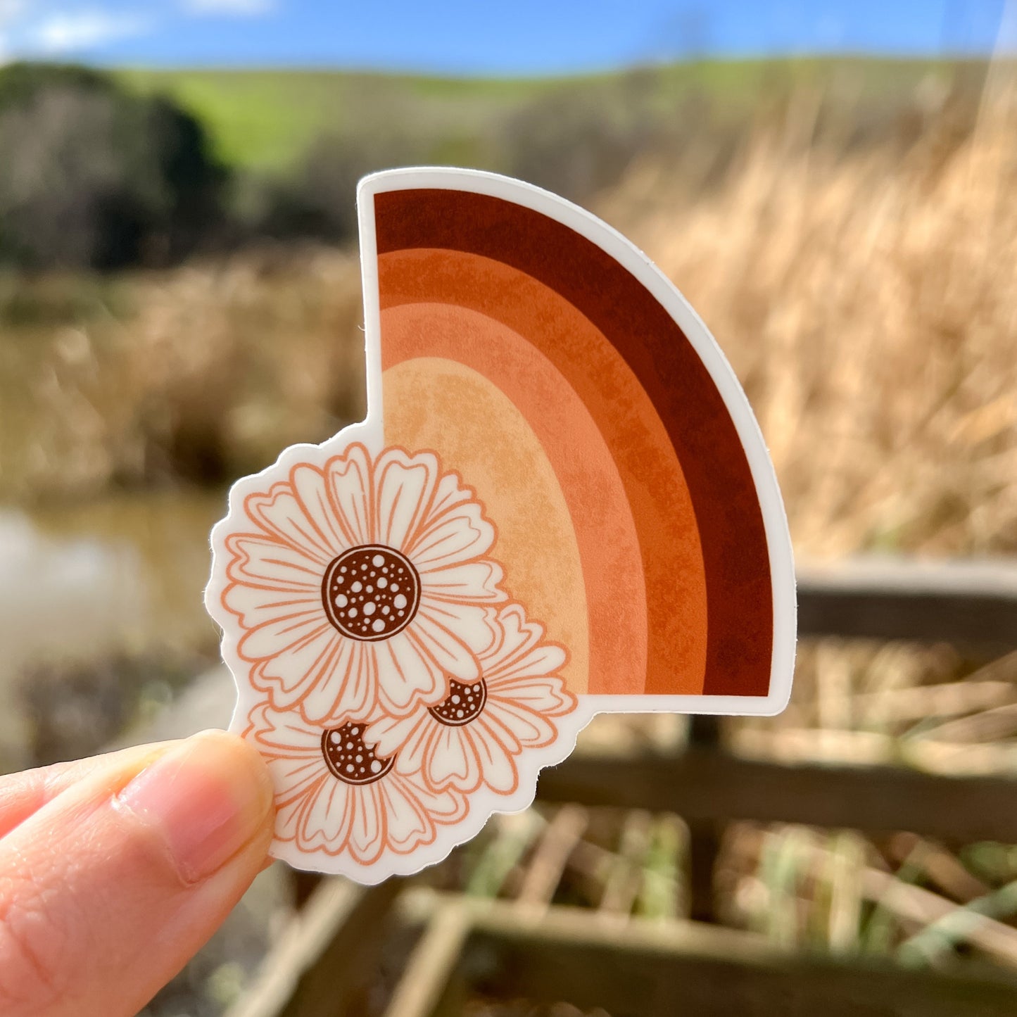 Rainbow Flowers Sticker