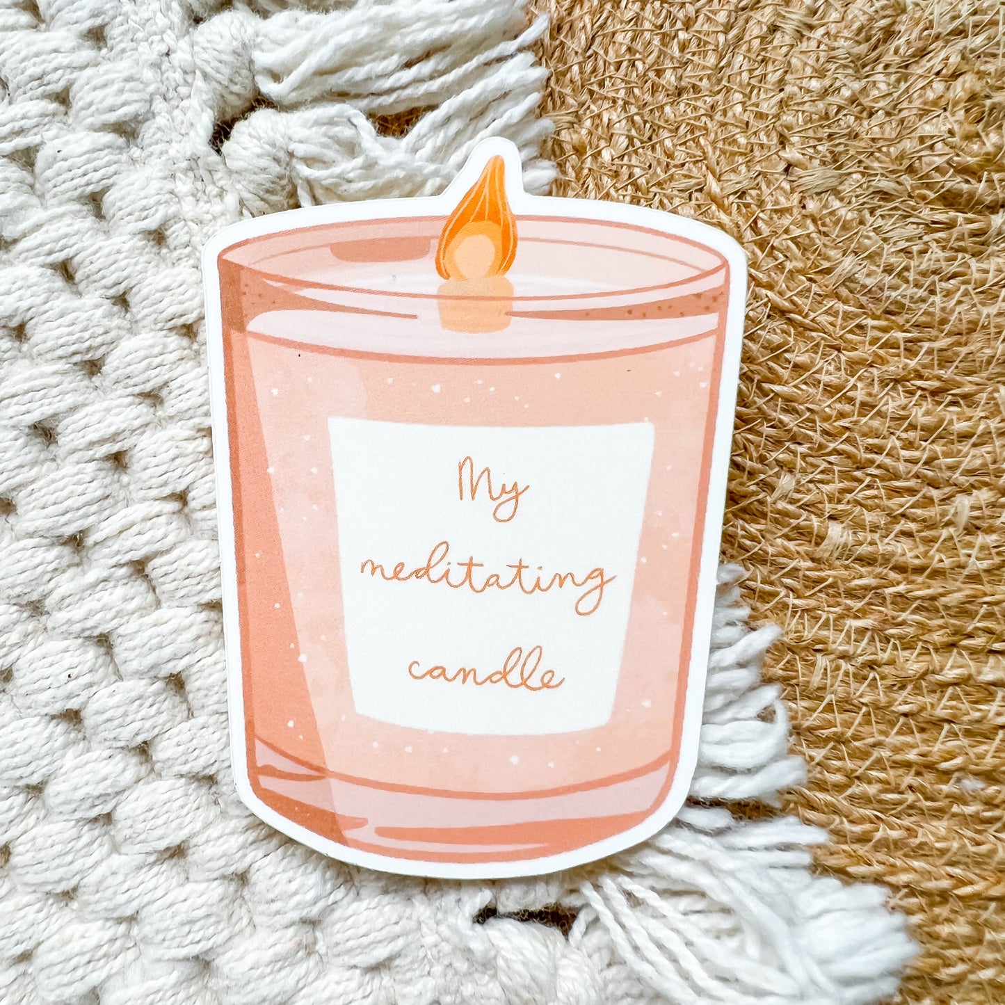 Meditating Candle Sticker