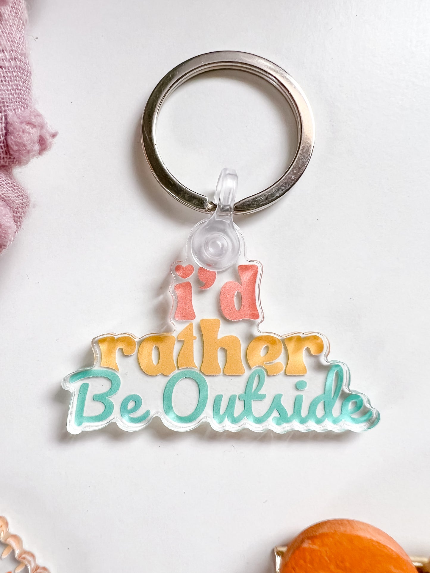 I'd Rather Be Outside Acrylic Keychain 1.06x1.56"