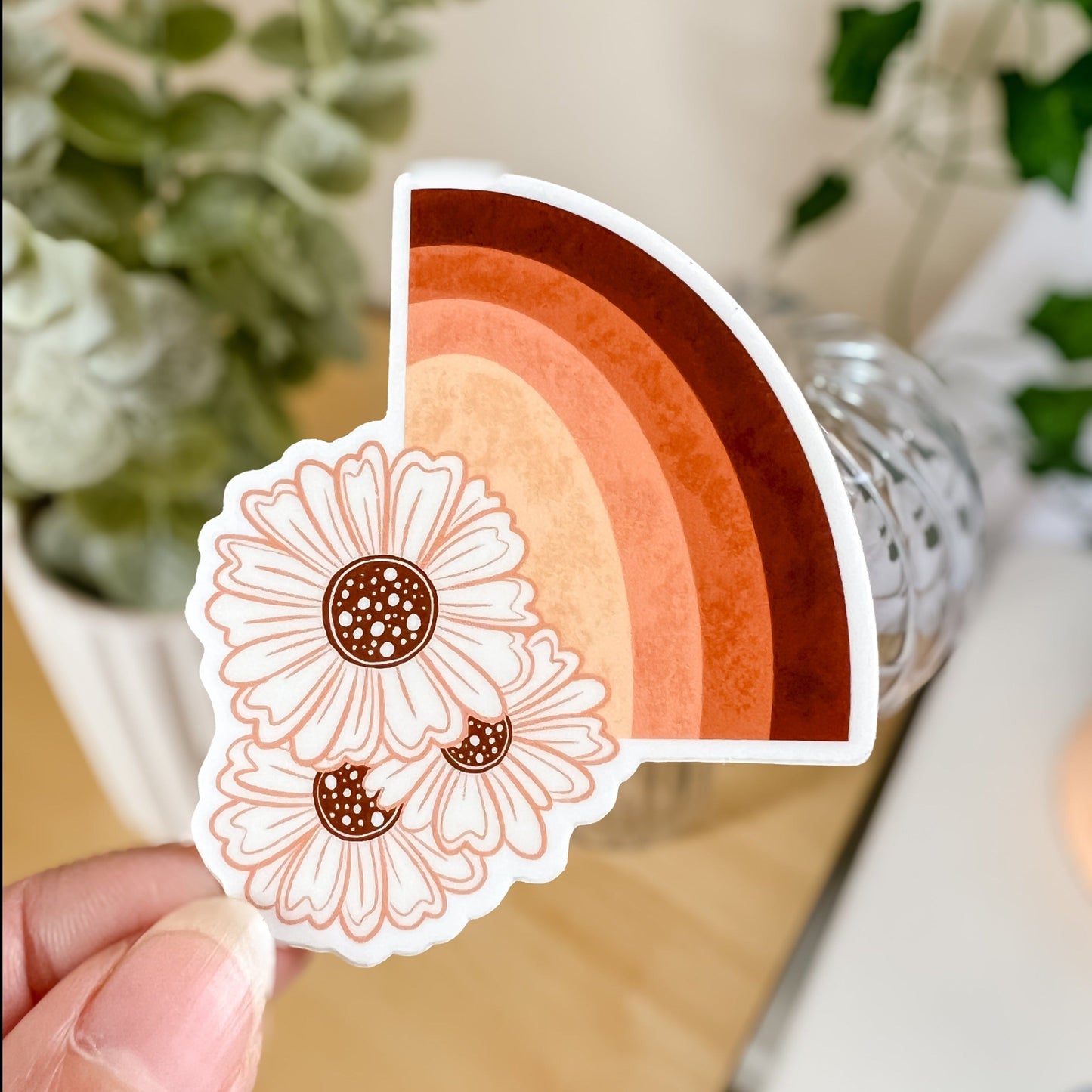 Rainbow Flowers Sticker